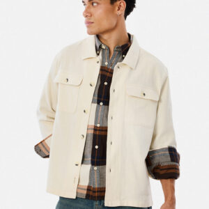 double pocket plaid flannel shirt