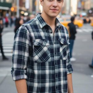baggy fit shirt combination of stark white and black. (copy)