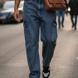 semi blue denim baggy fit jeans (copy)