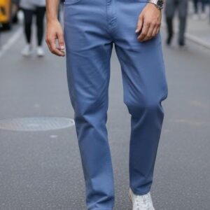 stonewash blue narrow fit jeans