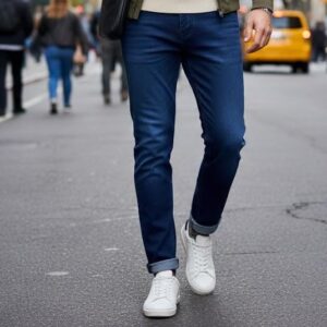 light blue narrow fit jeans