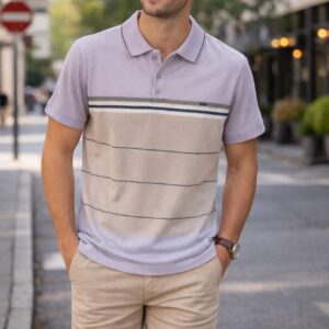 purple mix polo collar t shirt