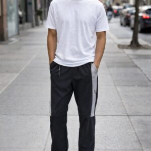 black sports track pant