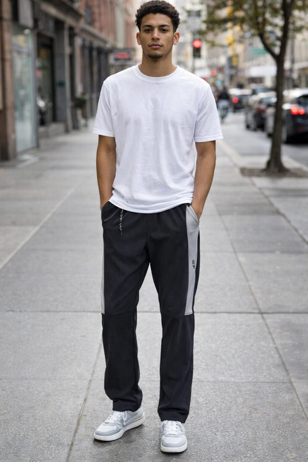black sports track pant