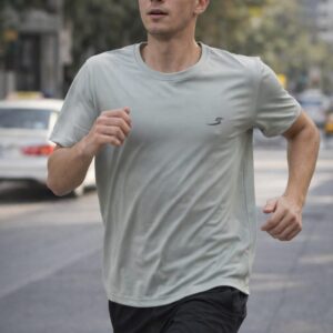 cream color round neck sports t shirt (copy)