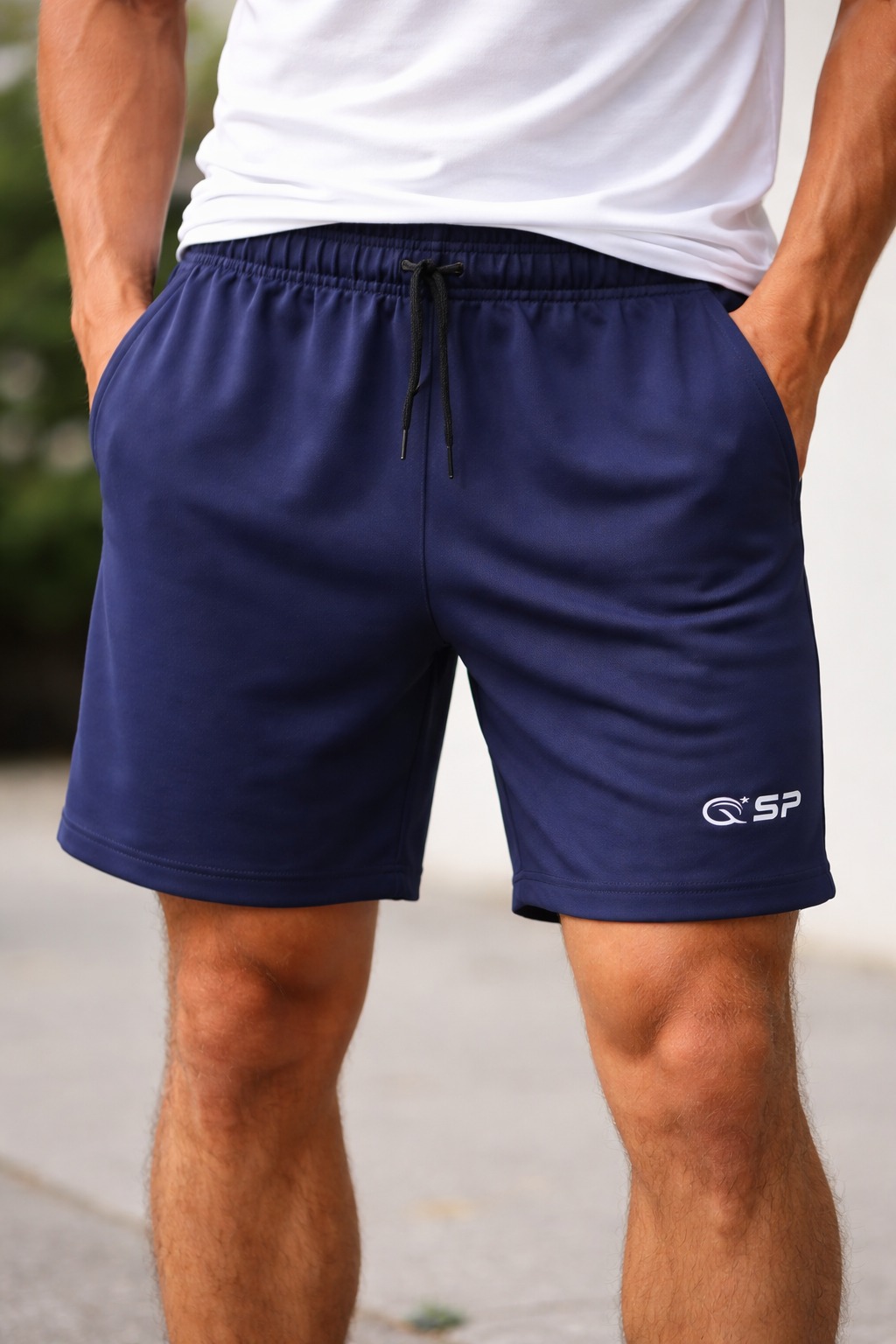 blue colour sports shorts