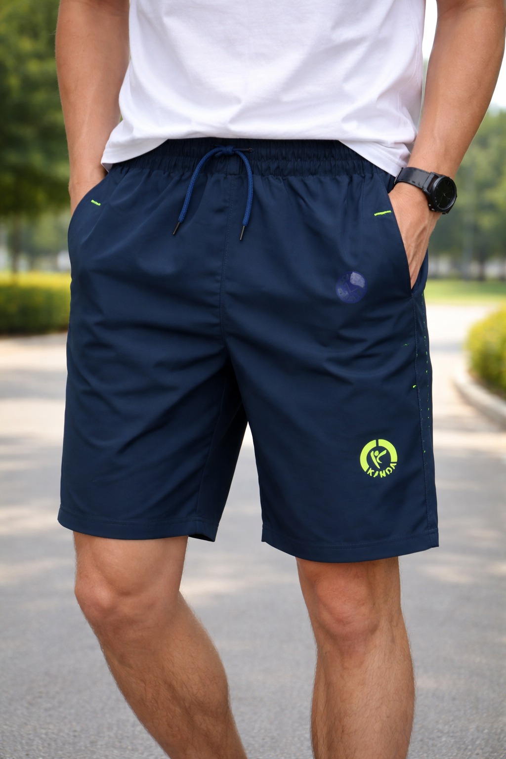 navy blue sport shorts