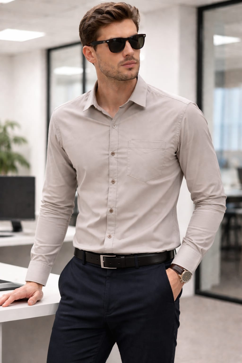 light beige airdrope formal shirts