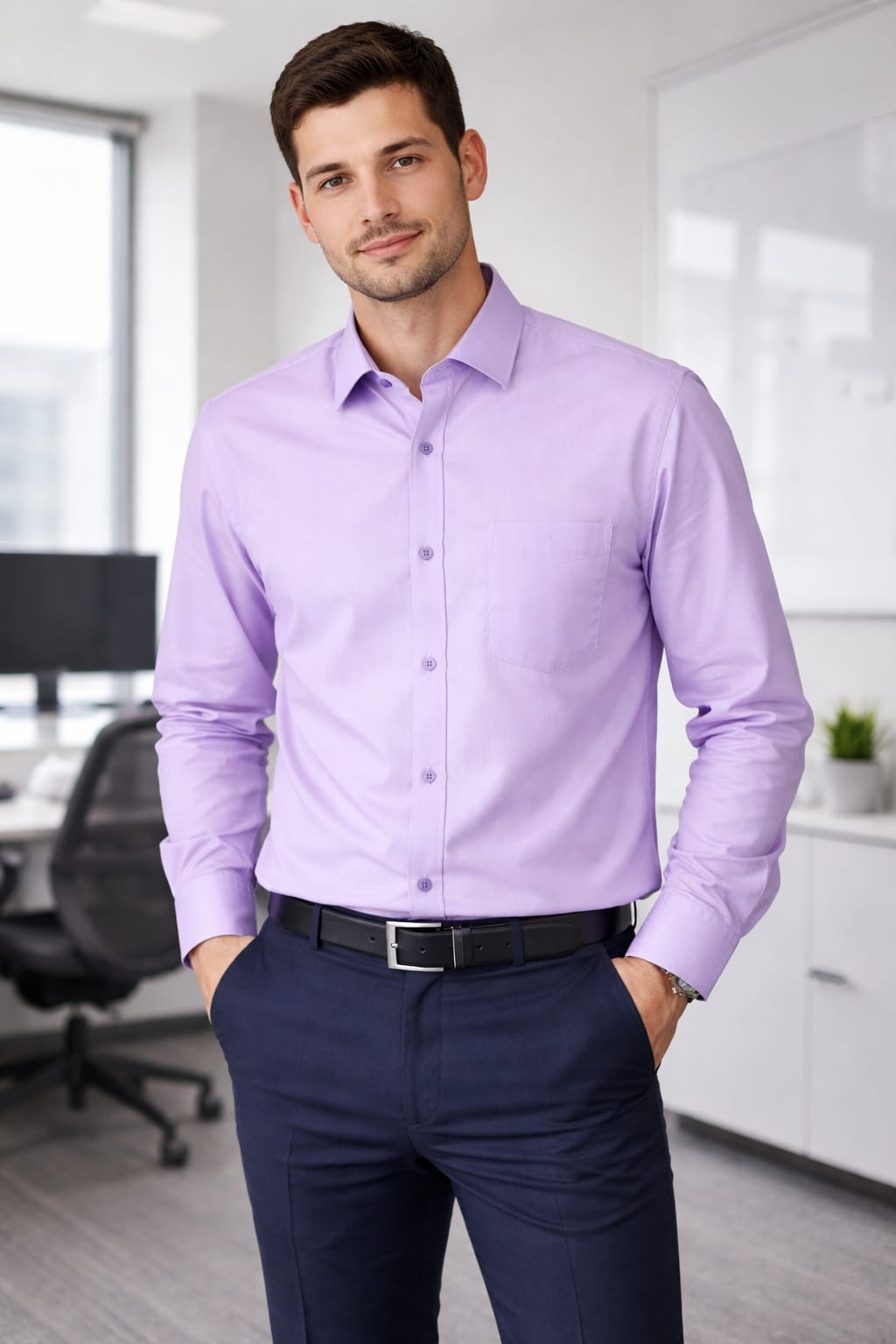 light purple airdrope formal shirts