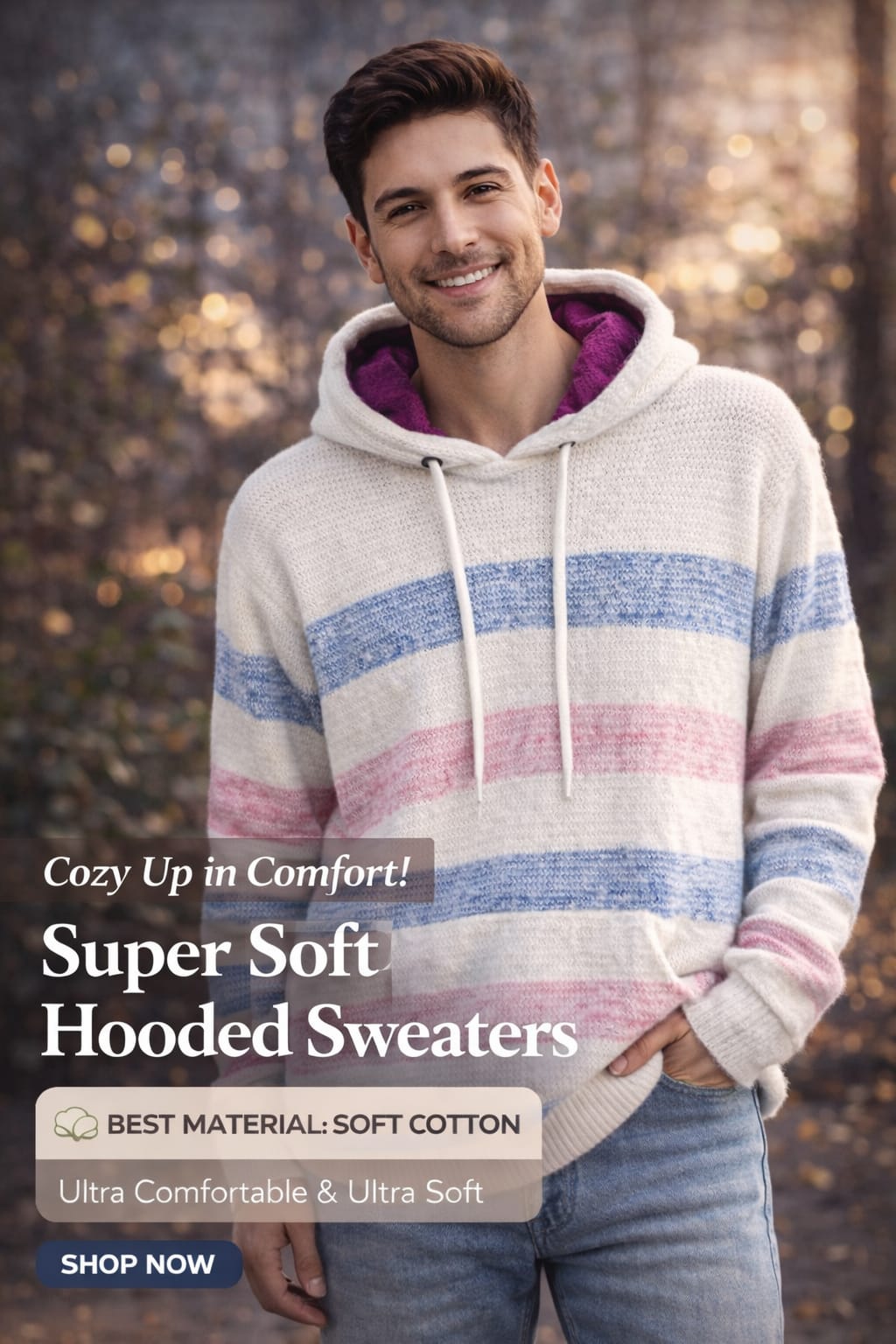 soft half white hoodie