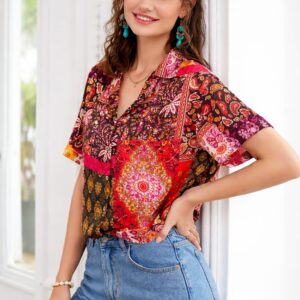printed top multicolor for women