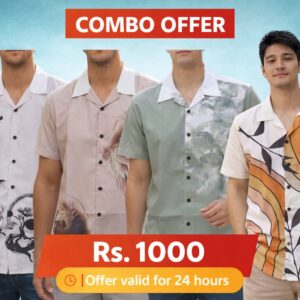 half sleeve printed combo shirt