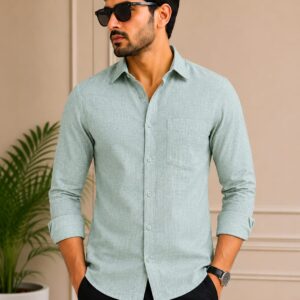 white and light grey floral printed shirt (copy)