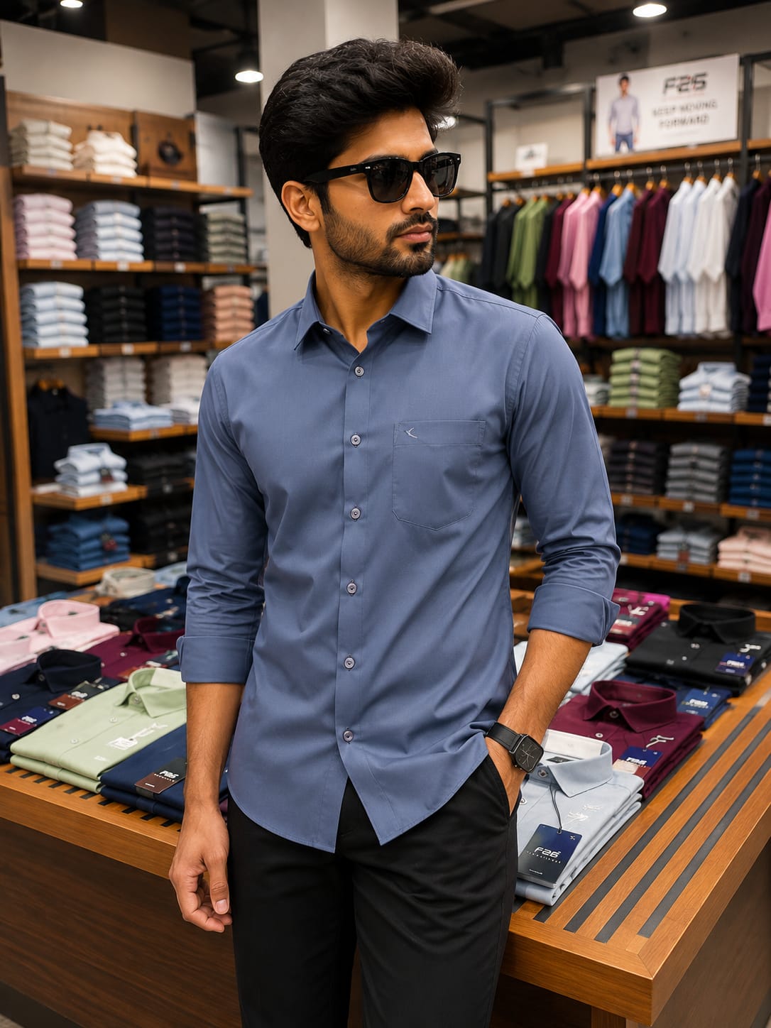 charcoal santin lycra shirt