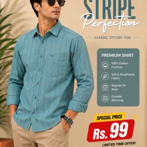 neutral sky blue shirt for men