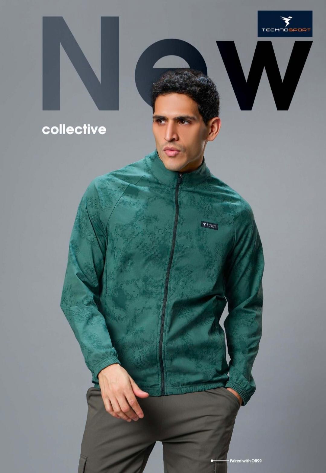 technosport hi neck woven 2 way stretch jacket xl