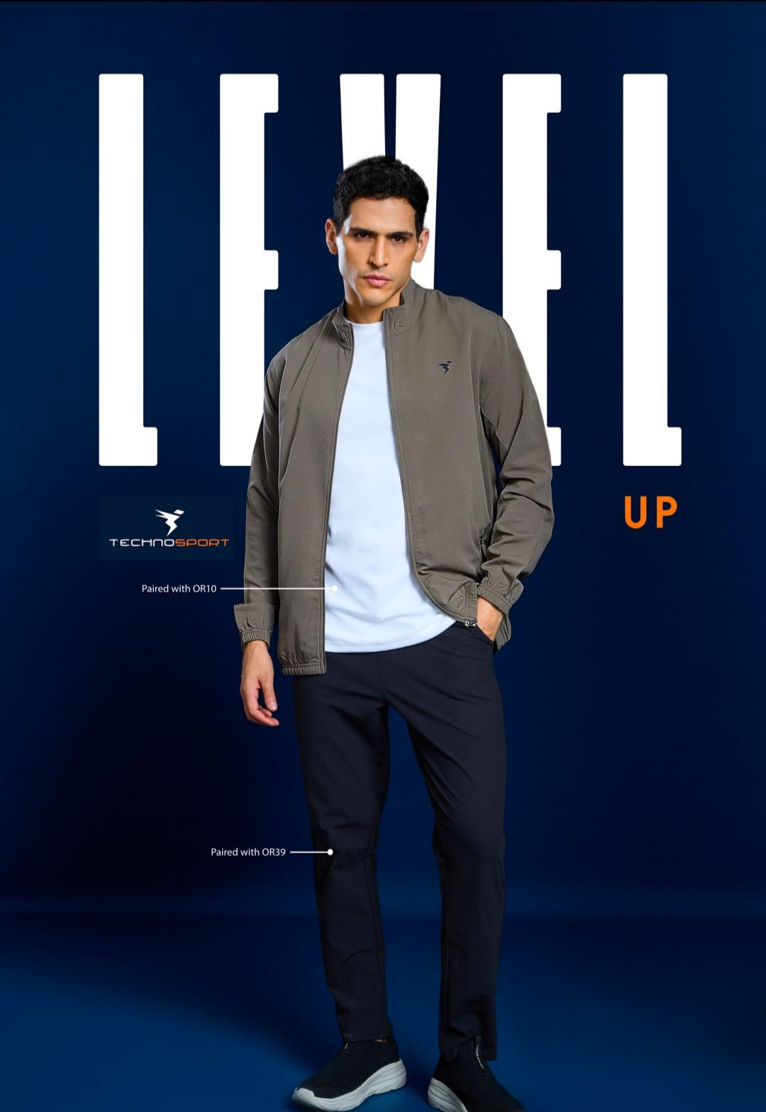 technosport woven slid hi neck slim fit jacket technosport woven slid hi neck slim fit jacket