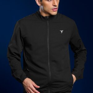 technosport woven slid hi neck slim fit jacket