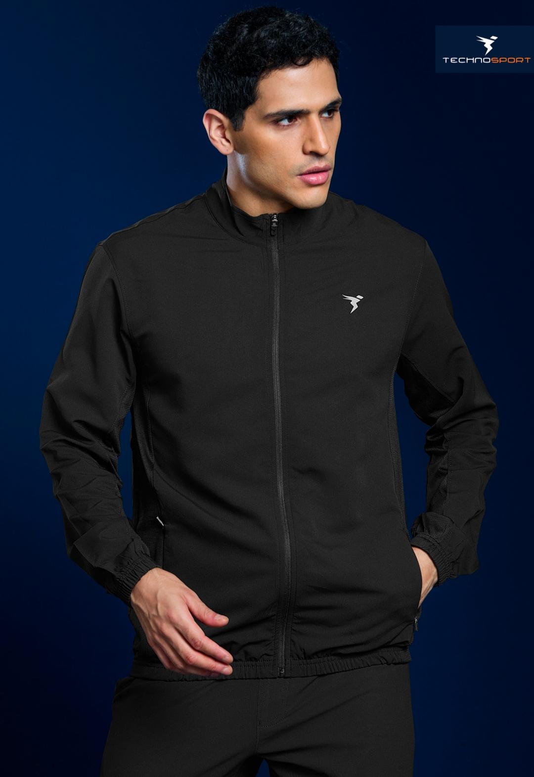 technosport woven slid hi neck slim fit jacket technosport woven slid hi neck slim fit jacket