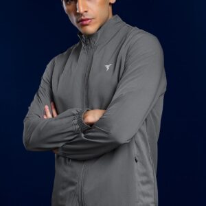 technosport woven slid hi neck slim fit jacket