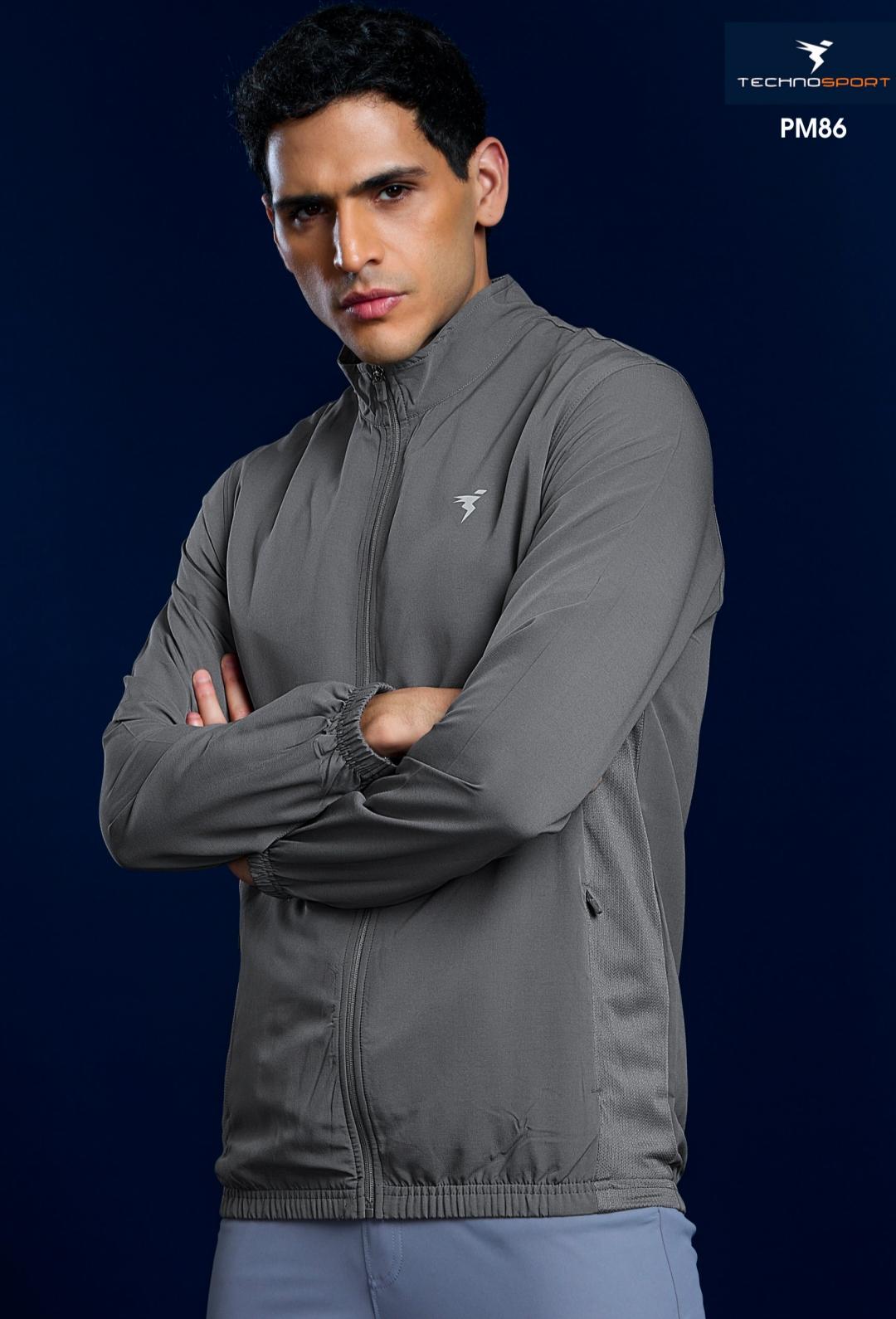 technosport woven slid hi neck slim fit jacket technosport woven slid hi neck slim fit jacket