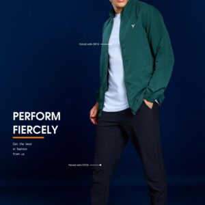 technosport woven slid hi neck slim fit jacket