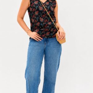 indie floral printed vest top