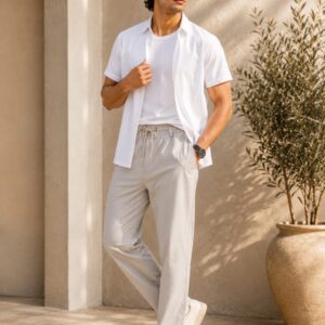 premium linen mom fit trousers for men