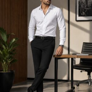black trousers