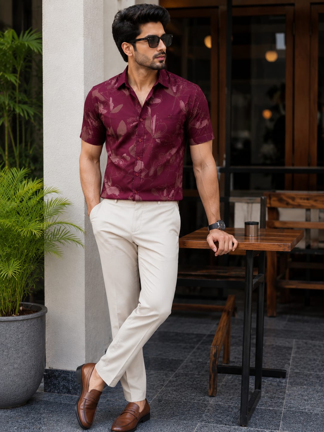 rayon prints half sleeve shirt