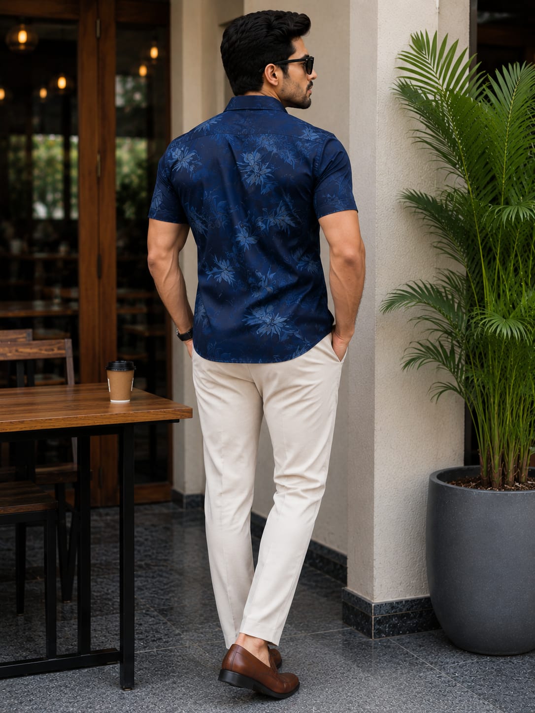 rayon blue prints half sleeve shirt rayon blue prints half sleeve shirt