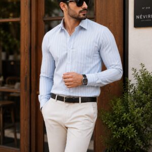premium cotton oxford strips shirt for men