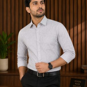 premium cotton oxford print shirt for men